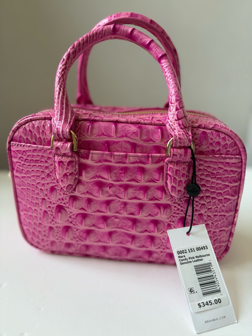 BRAHMIN Candy Pink Melbourne Collection Mara Mini Satchel Bag - - Picture 5 of 15